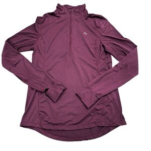 Paradox Merino Wool Womens Small Half
Zip Long Sleeve Pullover Shirt Purple‎